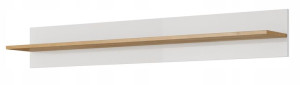 Półka wisząca 138 cm biała + dąb nowoczesna AR10