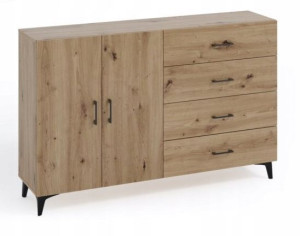 Komoda 160 skandynawska na nóżkach dąb artisan S1