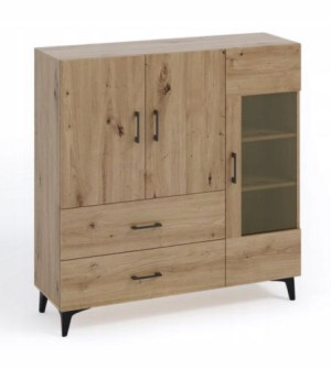Komoda 120 skandynawski styl nóżki dąb artisan S2