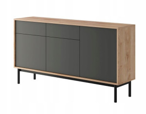 Komoda 154 grafit czarne nogi industrialna loft B9