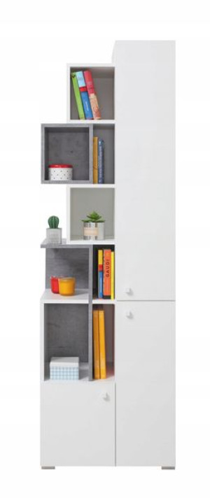 Regał biały + beton 60 cm meble młodzieżowe SI4