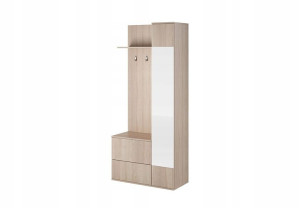Garderoba lustro szafa wieszaki sonoma 90 cm PM2