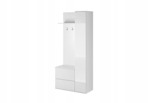 Garderoba lustro biała szafki tania 90 cm PM2