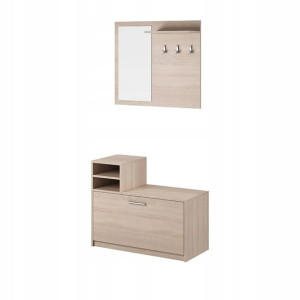 Garderoba lustro szafka półka dąb sonoma 80 cm PM1