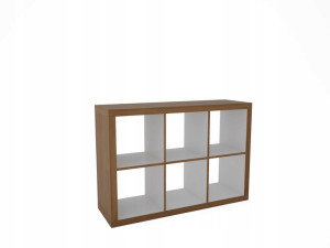 Nowoczesny tani regał PL 113 cm biały + catania