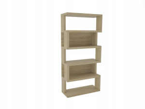 Nowoczesny masywny regał 90 cm biały sonoma wenge
