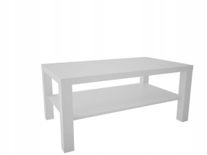 Ława z półką stolik kawowy 115 x 65 biały