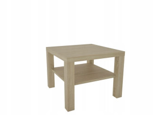 Ława z półką stolik kawowy 65 x 65 dąb sonoma
