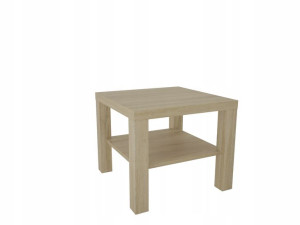 Ława z półką stolik kawowy 60 x 60 dąb sonoma