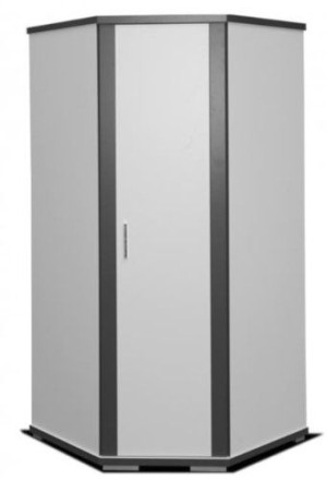 Szafa narożna rogowa 88 cm biały mat + grafit G-13
