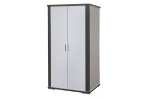 Szafa dwudrzwiowa 94 cm biała mat + grafit G-12