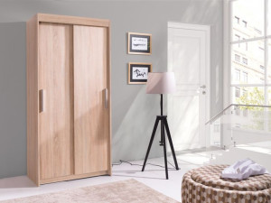 Szafa 120 cm dąb sonoma Półki drążek