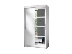 Szafa 120 cm biały mat z lustrem Nero