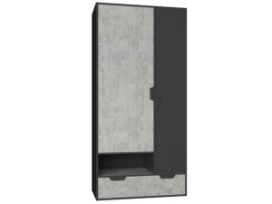 Szafa 80cm 2drzwi nowoczesna młodzieżowa szara NO2