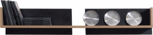 Półka wisząca 110x24 cm biały czarny system MN13