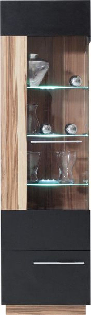 Witryna 55x40cm P/L biały czarny orzech system MN2