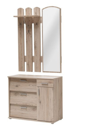 Garderoba lustro wieszaczki 85cm san remo jasny G5