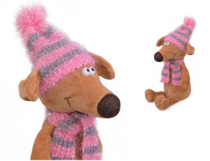 Przytulanka Piesek - Chihuahua Chucha - 42cm SZARA