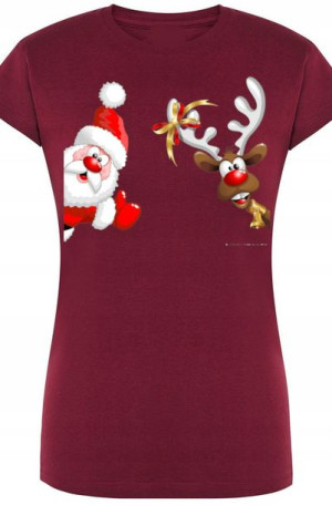 Rudolf Mikołaj Świąteczny Modny T-Shirt r.XXL