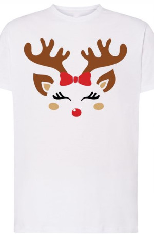 Rudolf T-shirt Męski Nadruk Boże Narodzenie R.3XL