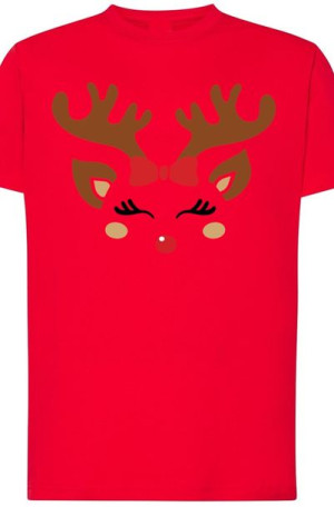 Rudolf T-shirt Męski Nadruk Boże Narodzenie R.L