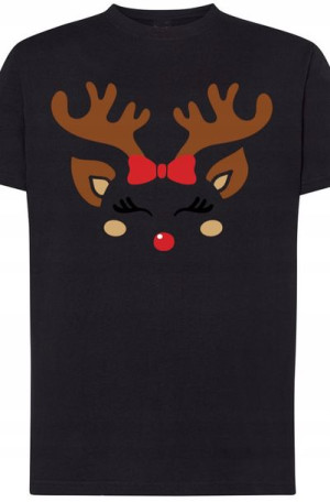 Rudolf T-shirt Męski Nadruk Boże Narodzenie R.M