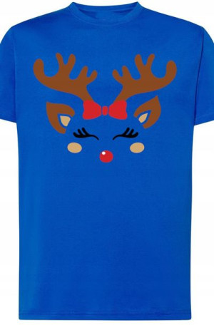 Rudolf T-shirt Męski Nadruk Boże Narodzenie R.S
