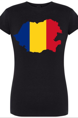 Rumunia Flaga Damski T-shirt Logo Nadruk Rozm.M