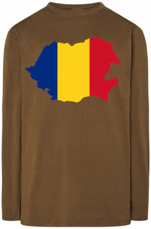 Rumunia Flaga Męska Bluza Longsleeve Nadruk R.3XL