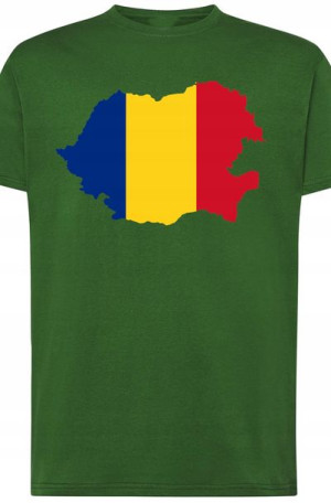 Rumunia Męski T-shirt Flaga Modny Nadruk Rozm.3XL