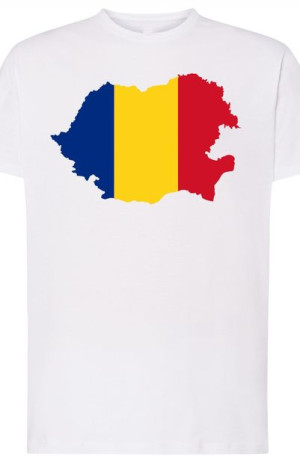 Rumunia Męski T-shirt Flaga Modny Nadruk Rozm.S