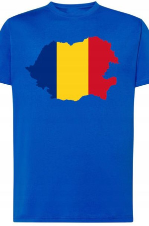 Rumunia Męski T-shirt Flaga Modny Nadruk Rozm.XS