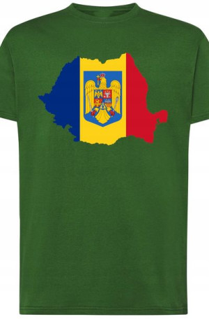 Rumunia Męski T-Shirt Nadruk Modny Rozm.4XL
