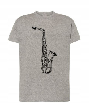 Saksofon Muzyk T-shirt Prezent Nadruk Moda R. M