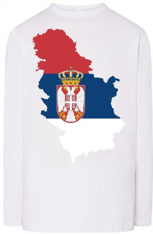 Serbia Męski Longsleeve Modny Nadruk Rozm.XL