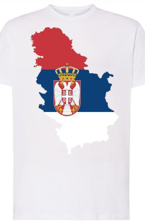Serbia Męski Modny T-shirt Nadruk Rozm.3XL