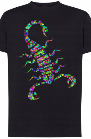 Skorpion Męski Modny T-shirt Lato Nadruk Rozm.3XL