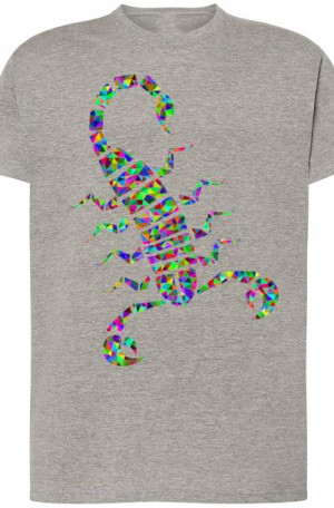 Skorpion Męski Modny T-shirt Lato Nadruk Rozm.4XL