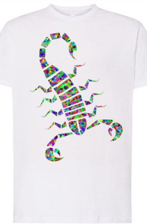 Skorpion Męski Modny T-shirt Lato Nadruk Rozm.L