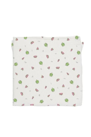 Baby Bites Pieluszka muślinowa 120 x 120 cm Watermelons White