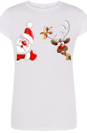 Rudolf Mikołaj Świąteczny Modny T-Shirt r.S