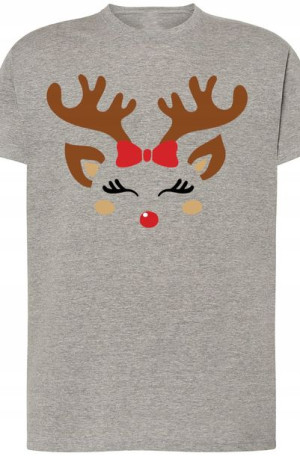 Rudolf T-shirt Męski Nadruk Boże Narodzenie R.5XL