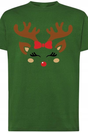 Rudolf T-shirt Męski Nadruk Boże Narodzenie R.XXL