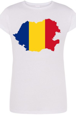 Rumunia Flaga Damski T-shirt Logo Nadruk Rozm.S