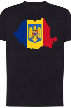 Rumunia Męski T-Shirt Nadruk Modny Rozm.3XL
