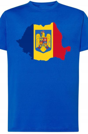 Rumunia Męski T-Shirt Nadruk Modny Rozm.4XL