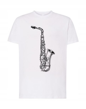 Saksofon Muzyk T-shirt Prezent Nadruk Moda R. 3xl