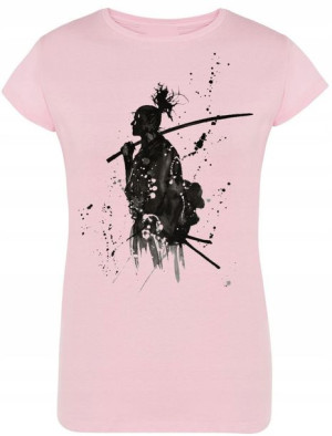 Samuraj Damski Modny T-shirt Nadruk Realny R.S