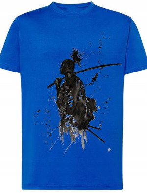 Samuraj Męski modny T-shirt Nadruk Rozm.XXL
