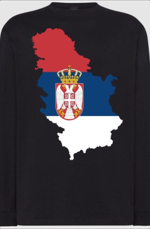 Serbia Męski Longsleeve Modny Nadruk Rozm.L